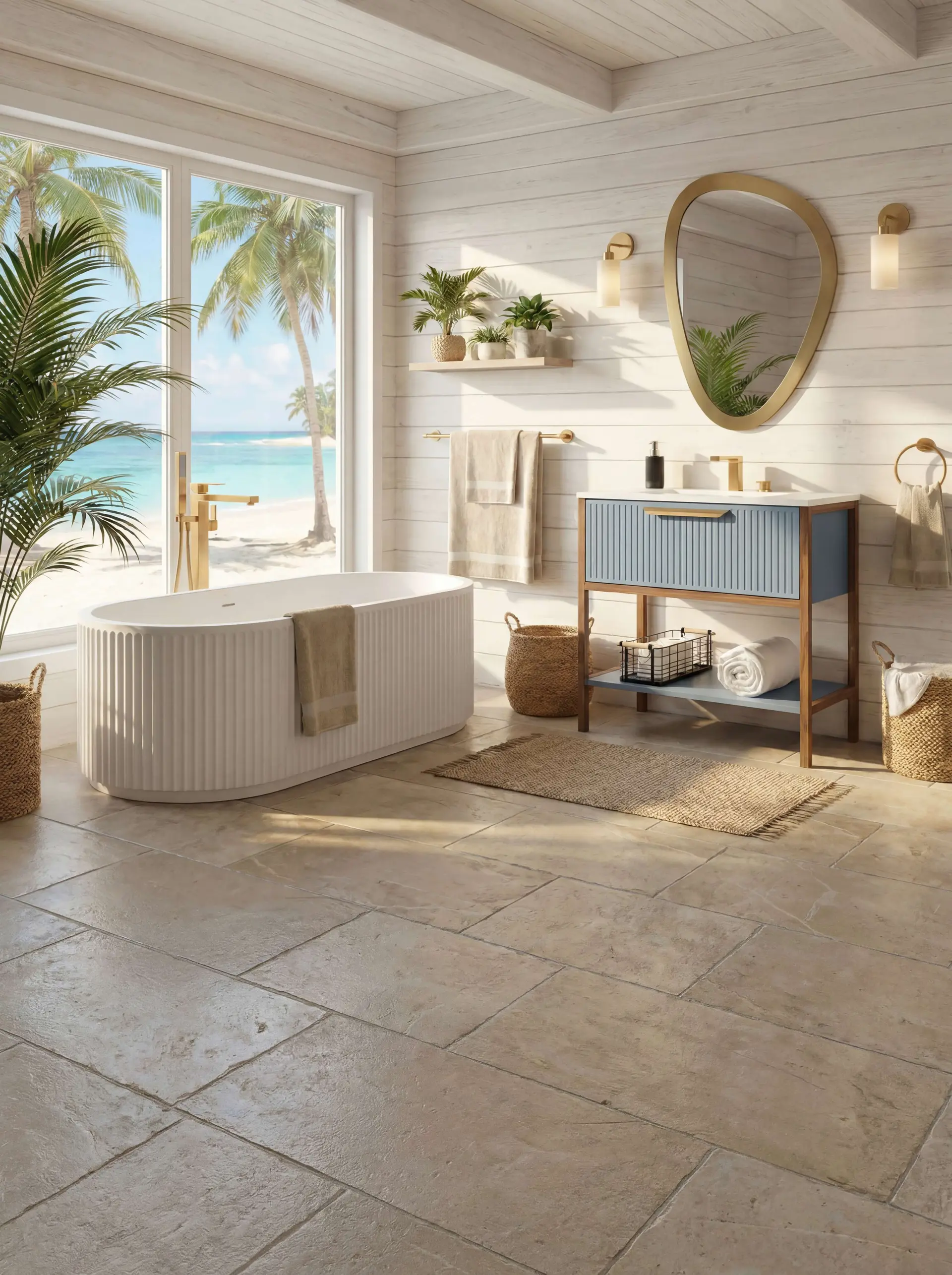 Lacava bath vanity and washbasin from the Flutti collection.