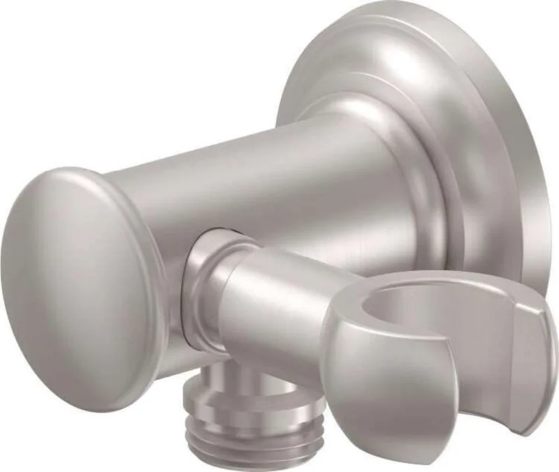 California Faucets Miramar Supply Elbow with Swivel Handshower Holder, Concave Base - Polished Nickel