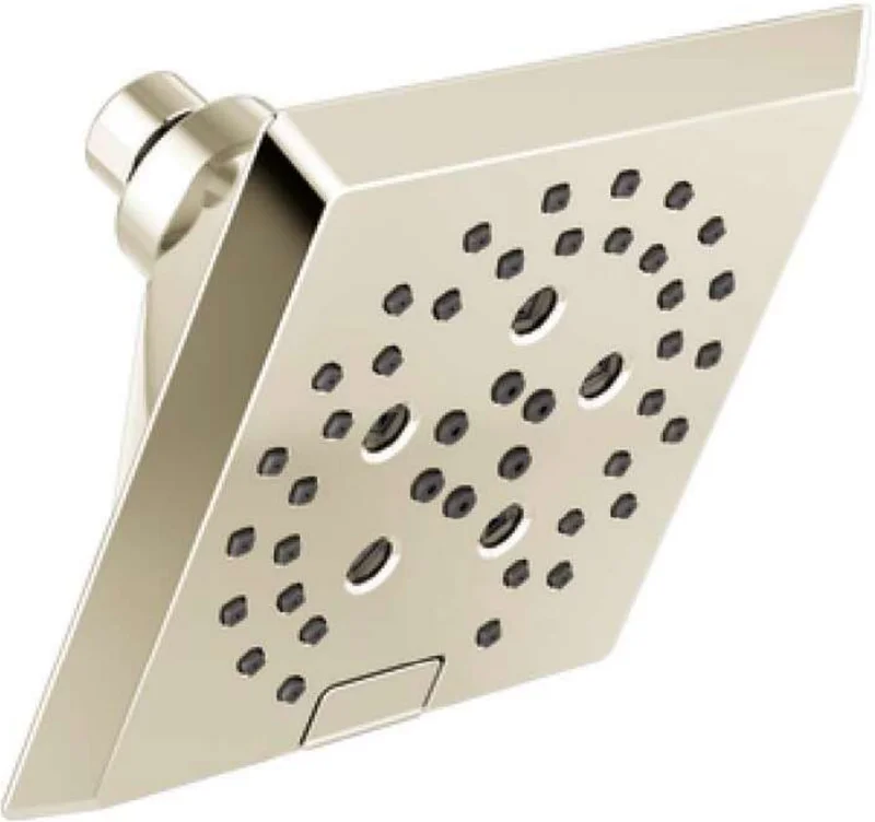 Delta H2Okinetic 5-Setting Angular Modern Raincan Shower Head - Polished Nickel