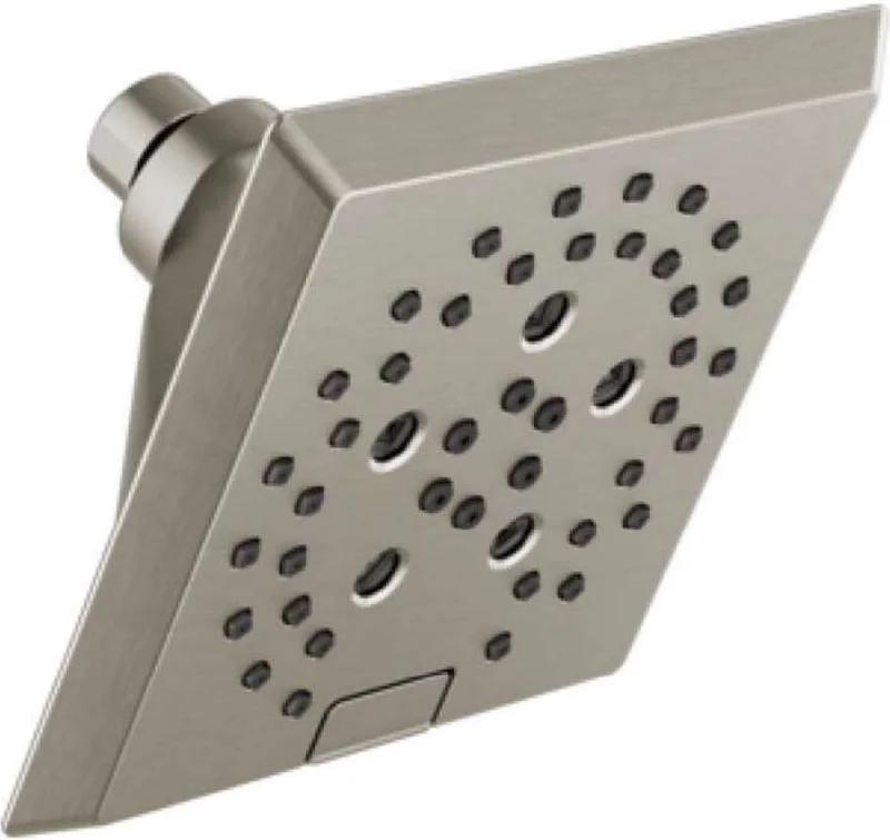 Delta H2Okinetic 5 Setting Angular Modern Raincan Shower Head - Stainless