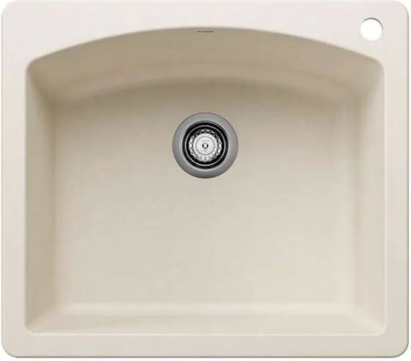 Blanco Diamond Single Bowl Dual Deck - Soft White