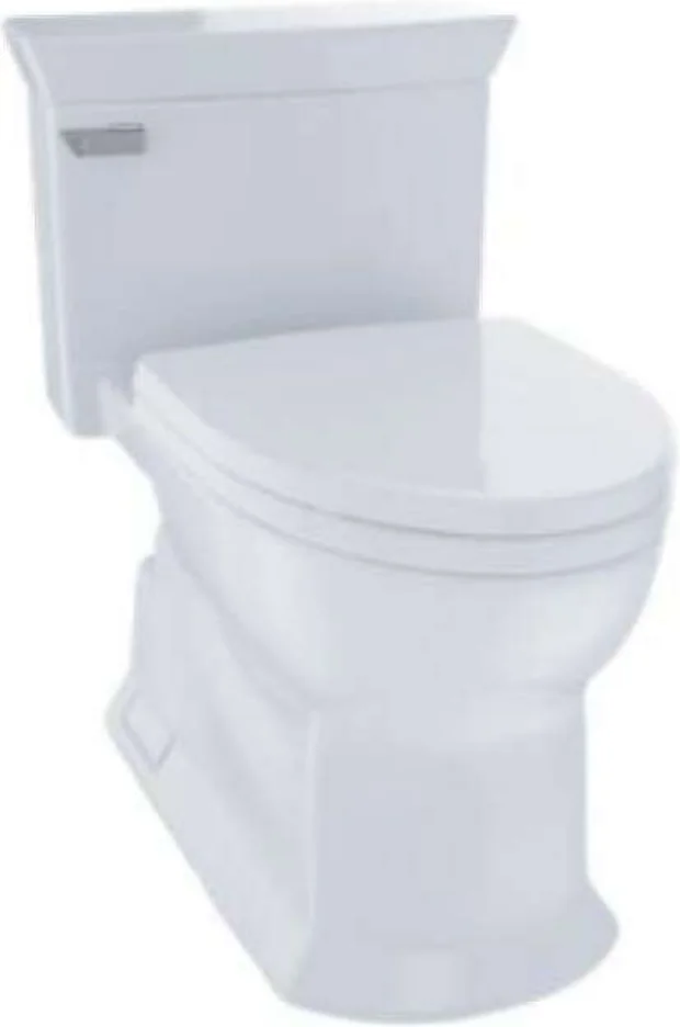TOTO Eco Soirée One Piece Elongated 1.28 GPF Universal Height Skirted Toilet - Cotton White